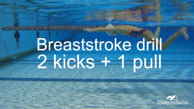 Breaststroke drill 2 kicks + 1pull