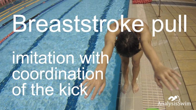 фото для Breaststroke pull imitation with coordination of the kick
