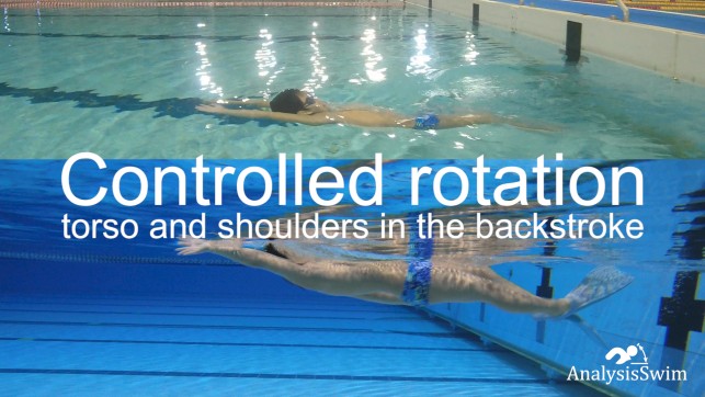 Controlled rotation torso and shoulders in the backstroke