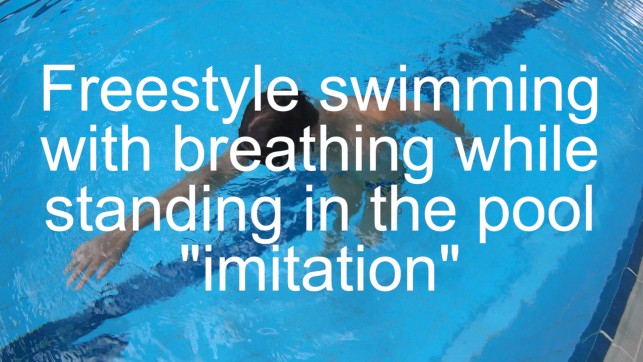 фото для Freestyle swimming “imitation” with breathing while standing in the pool