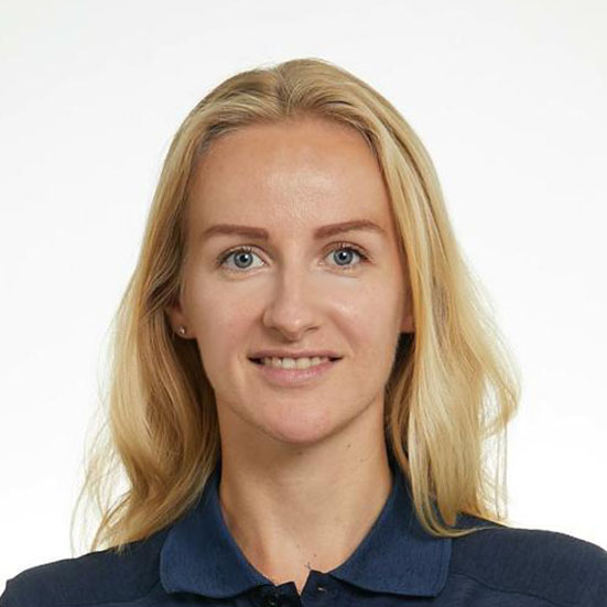 Artistic swimming coach Katsiaryna Kulpo