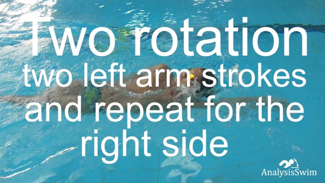 Two rotation two left arm strokes